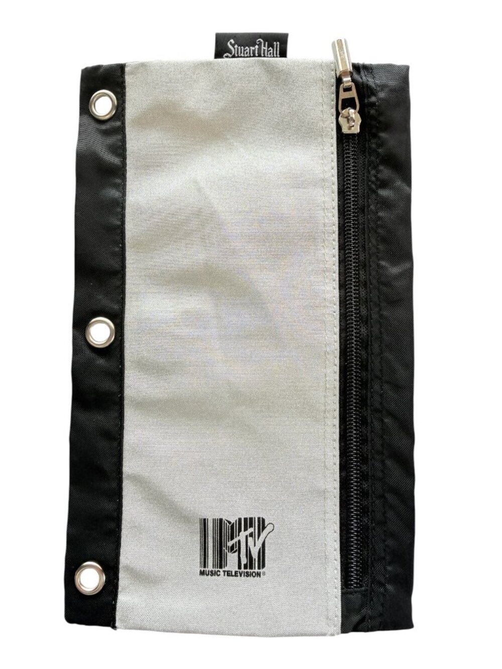 Vintage Stuart Hall MTV Music Television Pencil Pouch 3 Ring‎ Binder Holographic